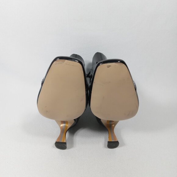 SAM EDELMAN Livia Black Patent Faux Leather Bootie Women's Size 5.5 - Picture 15 of 16